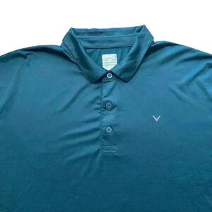 Callaway Golf Polo Shirt Mens Size XXL Blue Opti Dri Top Lightweight